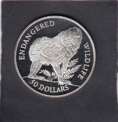 Beschrijving: 50 Dollars WILDLIFE MANDRILL